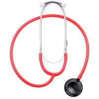 Стетоскоп двухголовочный со сменными диафрагмами, Sonus-Flex, красный, Luxamed