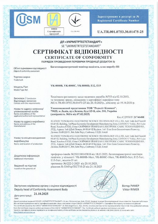 Сертифікат RODOLIT